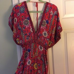 Vivimos Long flowy Red dress, size M
